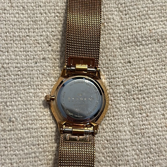 Skagen Freja Lille Rose Gold-Tone Steel Mesh Watch - Picture 3 of 6